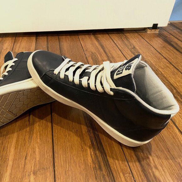 New Balance 891 Navy Leather Mid-Tops - Picture 3 of 4